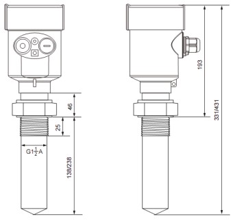 RD-704型液化烴球罐液位計尺寸圖